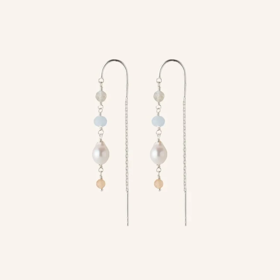 Pernille Corydon Øreringe^Mellow Blue Earchains