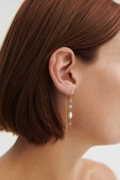Pernille Corydon Øreringe^Mellow Blue Earchains