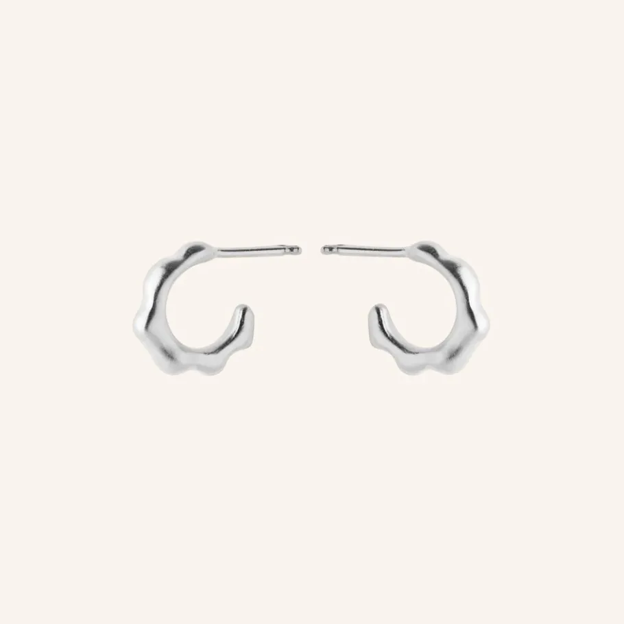 Pernille Corydon Øreringe^Small Aqua Hoops